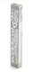 Dorit Judaica Large Lucite Mezuzah Case, Leaves and Flowers with Crystals - Clear