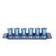 Yair Emanuel Six Anodized Aluminum Kiddush Cups and Tray  Metallic Colors