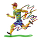 David Gerstein Free Standing Double Sided Runner Sculpture - Jogger Man
