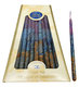 Handmade Dripless Hanukkah Candles - Gold Purple and Turquoise