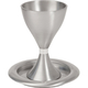 Yair Emanuel Contemporary Style Aluminum Kiddush Cup and Plate