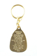 Blue and Silver Pear Shaped Keychain, Star of David - Engraved Jerusalem
