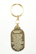 Oval Blue and Silver Keychain - Hebrew Chai in Star of David