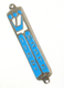 Small Blue Metal Mezuzah Case, Star of David and Crown - Gold or Silver Plate