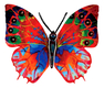 David Gerstein Double Sided Steel Wall Sculpture - Hadar Butterfly