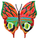 David Gerstein Double Sided Steel Wall Sculpture - Merav Butterfly