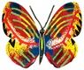 David Gerstein Double Sided Steel Wall Sculpture - Tsiona Butterfly