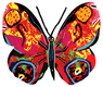 David Gerstein Double Sided Steel Wall Sculpture - Tsiona Butterfly