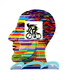 David Gerstein Free Standing Double Sided Head Sculpture - Cyclist