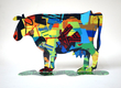 David Gerstein Free Standing Double Sided Steel Sculpture - Dora Cow