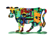 David Gerstein Free Standing Double Sided Steel Sculpture - Medina Cow