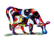 David Gerstein Free Standing Double Sided Steel Sculpture - Lola Cow