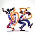 David Gerstein Free Standing Double Sided Sculpture Figures - Swingers New