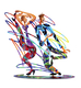 David Gerstein Free Standing Double Sided Sculpture Figures - Rockers