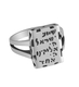 Silver Ring with Personalized Hand Engraving