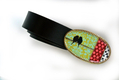 Leather Belt with Enamel Bird Buckle by Iris Design