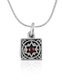 Silver Travelers Prayer Star of David Pendant by Golan Studio