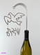 Shraga Landesman Silver Wine Bottle Stopper - Shabbat Shalom Dove