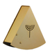 Shraga Landesman Rocking Charity Box Matan Be'seter and Menorah Motif - Gold