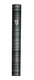 Aluminum Semi-Rounded Silver Mezuzah Case - Metallic Gray and Black Stripes