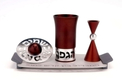 Agayof Aluminum Havdalah Set Modern Design - Brown