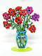 David Gerstein Free Standing Double Sided Flower Sculpture  Poppies Small