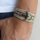 Triple Wrap Bracelet with Silver Plated Anchor - Only 1 In Stock