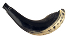 Ram's Horn Shofar Moroccan Style Dark Color with Crown Cut