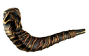 Leather-bound Ram's Horn Shofar - Star of David