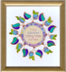 Dvora Black Home Blessing Hand-Finished Print Leaf Theme Hebrew or English