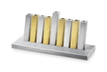 Adi Sidler Kinetic Hanukkah Menorah Anodized Aluminum - Gold & Silver Rods