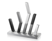 Adi Sidler Kinetic Hanukkah Menorah Anodized Aluminum - Black & Silver Rods
