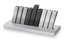 Adi Sidler Kinetic Hanukkah Menorah Anodized Aluminum - Black & Silver Rods