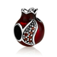 Sterling Silver Red Enamel Pomegranate Charm