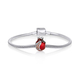 Sterling Silver Red Enamel Pomegranate Charm
