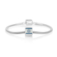 Sterling Silver Square Israel Flag Charm