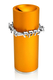 Dabbah Judaica Anodized Aluminum Tzedakah Box - Orange