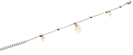 Anklet, Gold Rhodium with Gold Beads and Hamsa