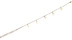 Anklet - Gold Rhodium Chain with Gold Hamsas