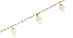 Anklet - Gold Rhodium Chain with Gold Hamsas