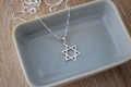 AJDesign Classic Sterling Silver Star of David Pendant with Chain