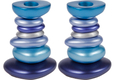 Yair Emanuel Aluminum Tower Candlestick - Stone Shapes