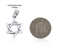 925 Sterling Silver Interlocking Triangles Star of David Necklace for Women or Men