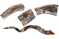 Jerusalem Motif Sterling Silver Yemenite Shofar
