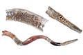 Two Tone Jerusalem Design Sterling Silver Yemenite Shofar