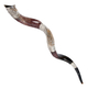 Decorative Yemenite Shofar with Sterling Silver Jerusalem and Olive Images
