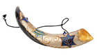 Anointing Painted Yemenite Shofar - Star of David