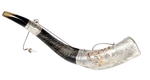 Anointing Sterling Silver Yemenite Shofar - Menorah