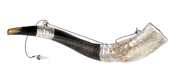 Anointing Sterling Silver Yemenite Shofar - Menorah