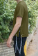 Tzitzit T-Shirt for Men with Kosher Tzitzis, Khaki - Short Sleeve Cotton Blend